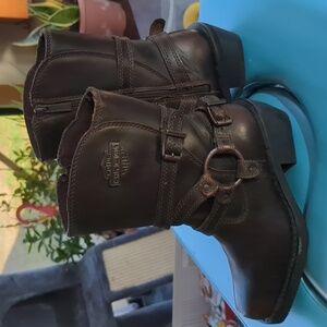 Harley Davidson Ingleside Harness Leather Motorcycle Boots size 6 women's